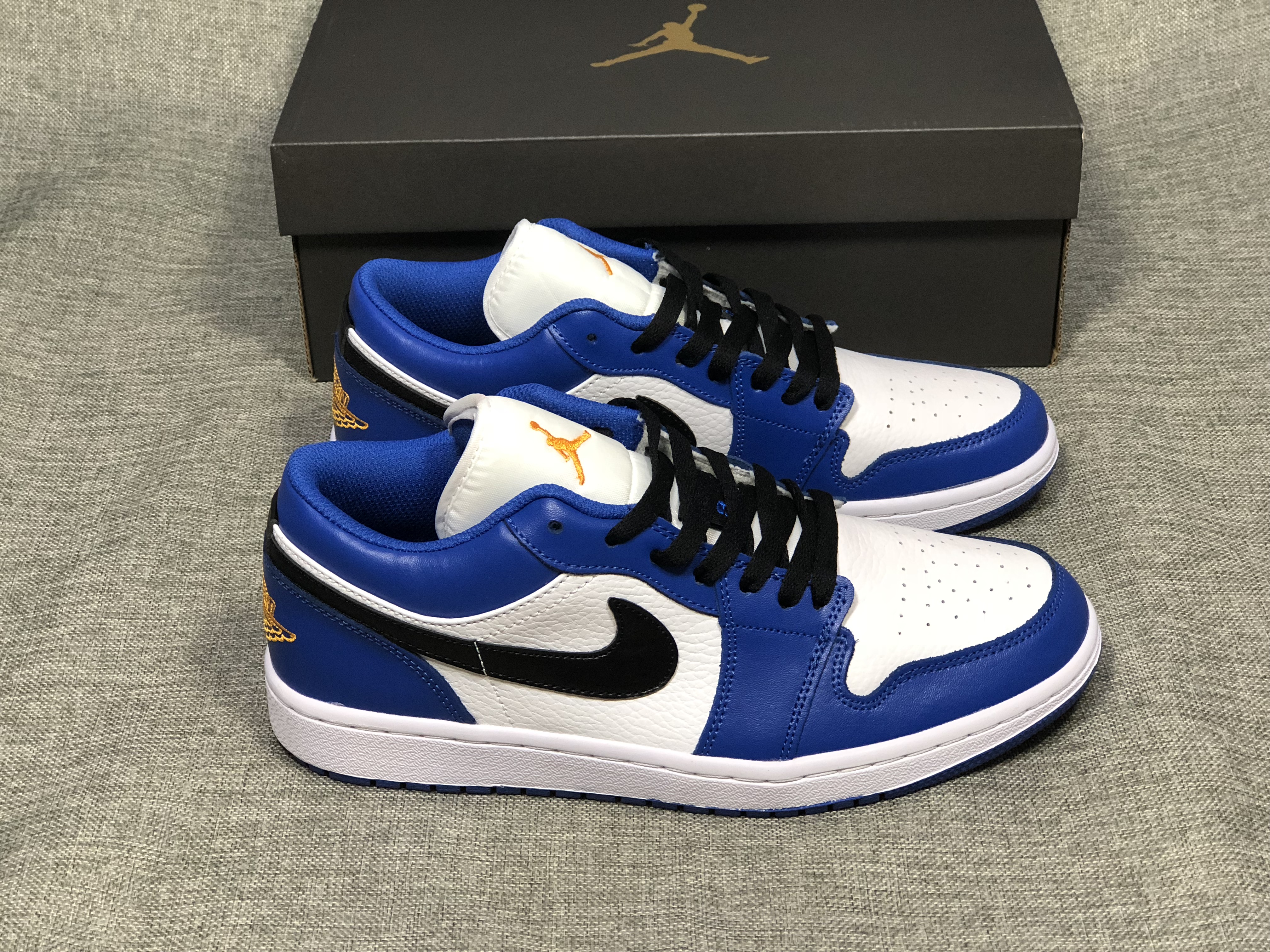 Air Jordan 1 Low Black Blue White Yellow